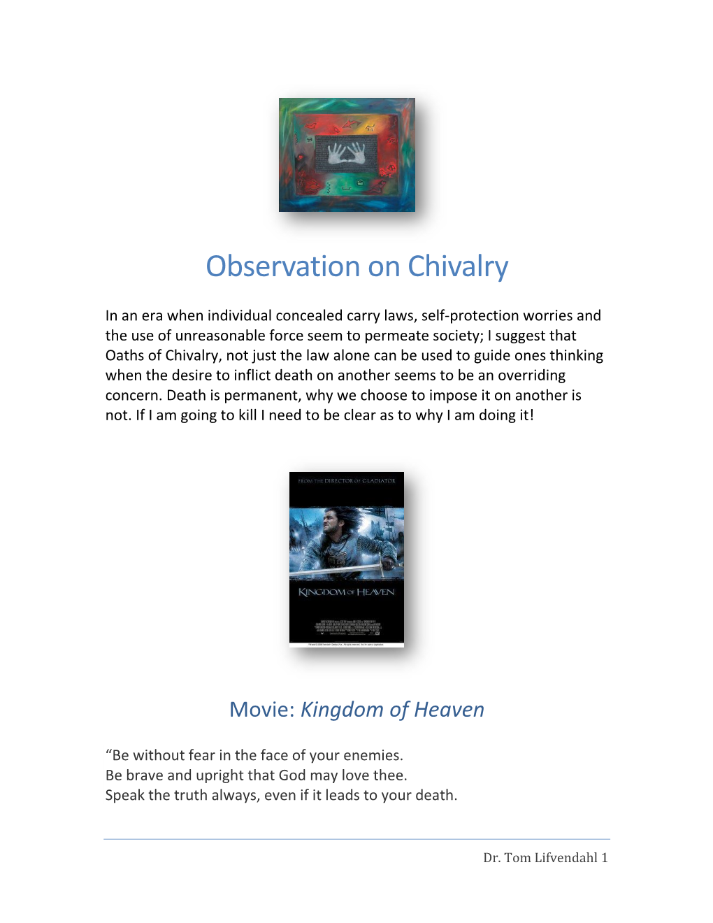 Observation on Chivalry