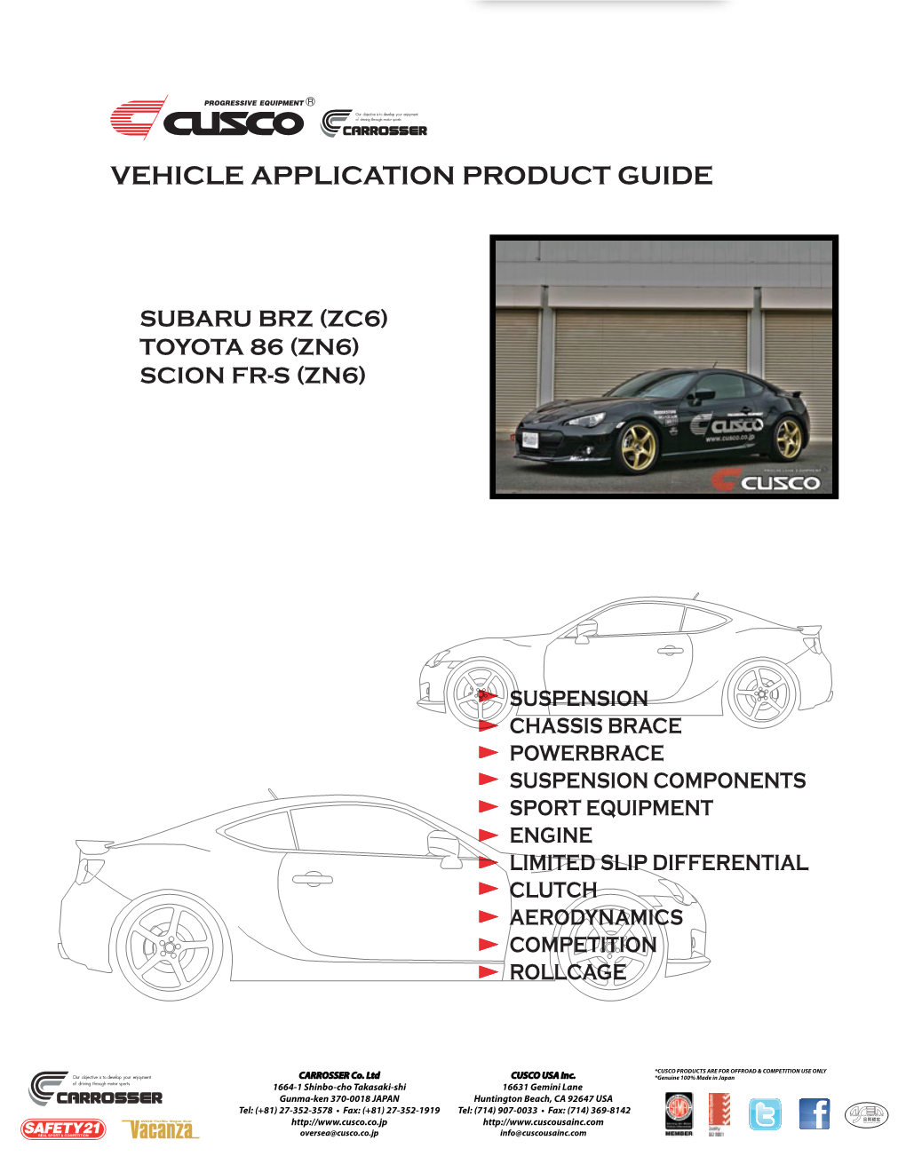 Toyota Subaru 86 BRZ Letter 0801