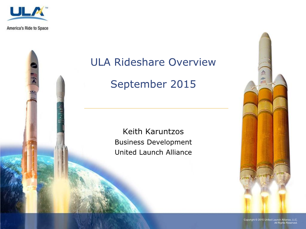 ULA Rideshare Overview