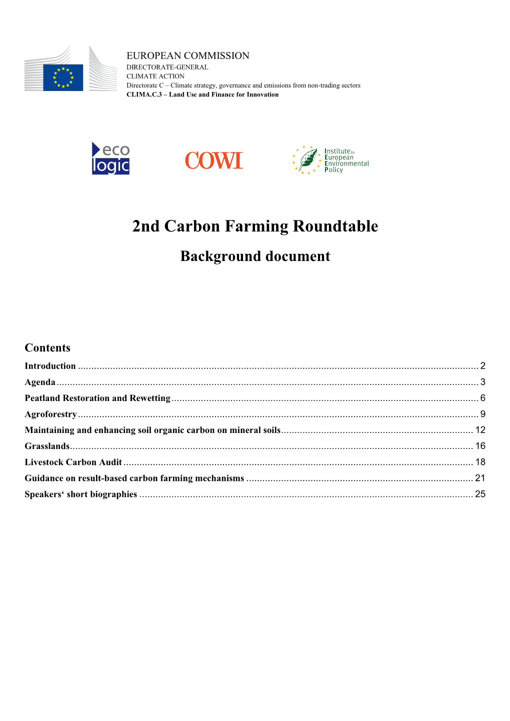 2Nd Carbon Farming Roundtable Background Document