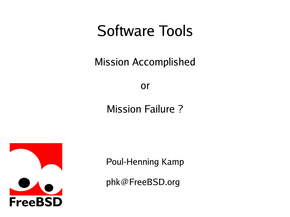 Software Tools