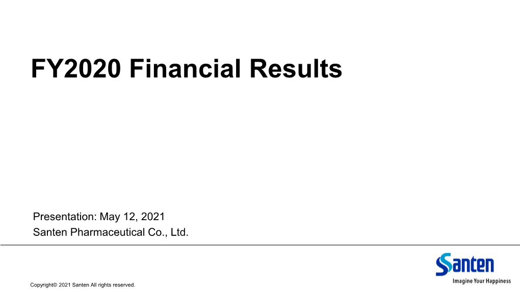 FY2020 Financial Results