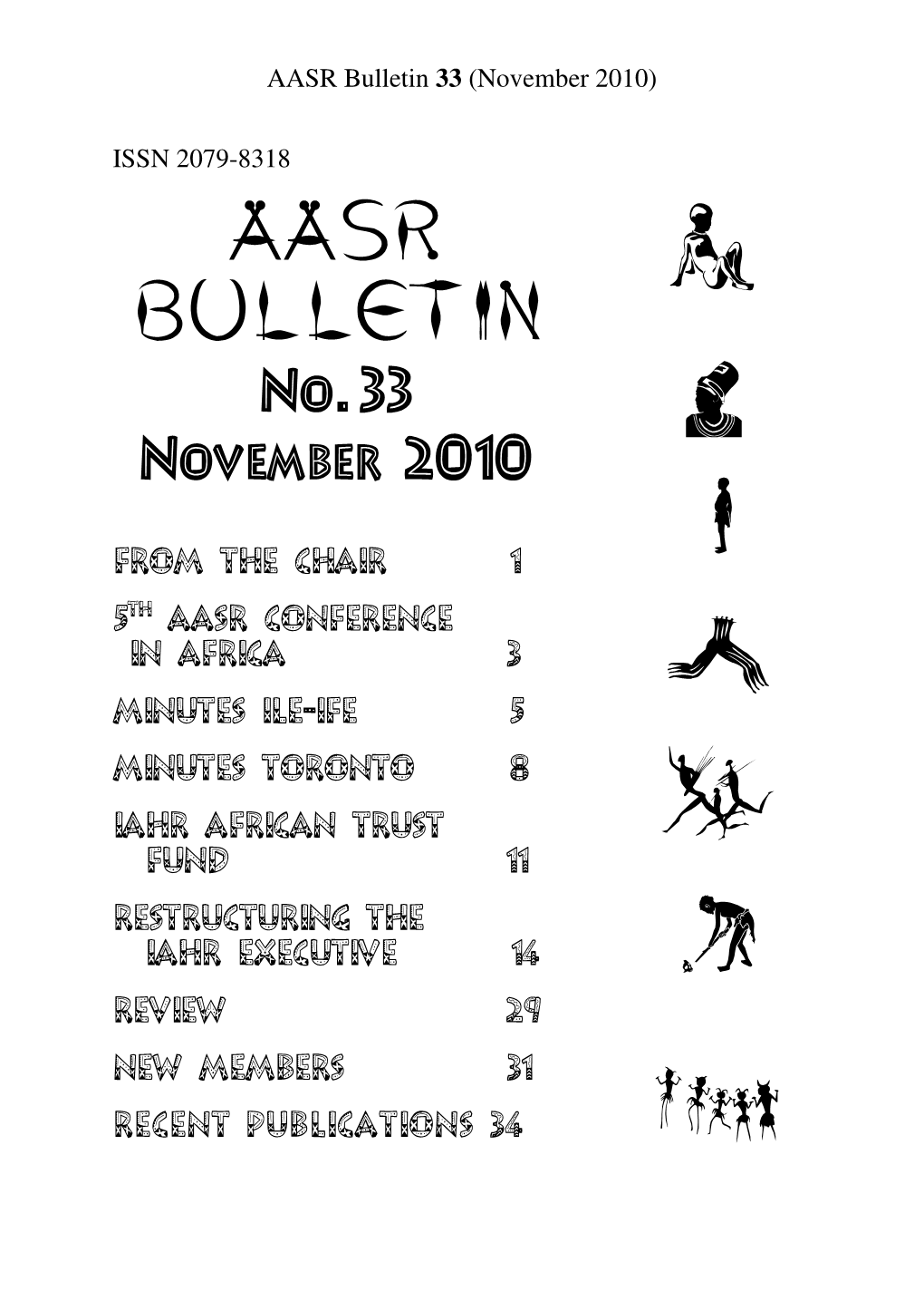 AASR Bulletin 33 (November 2010)