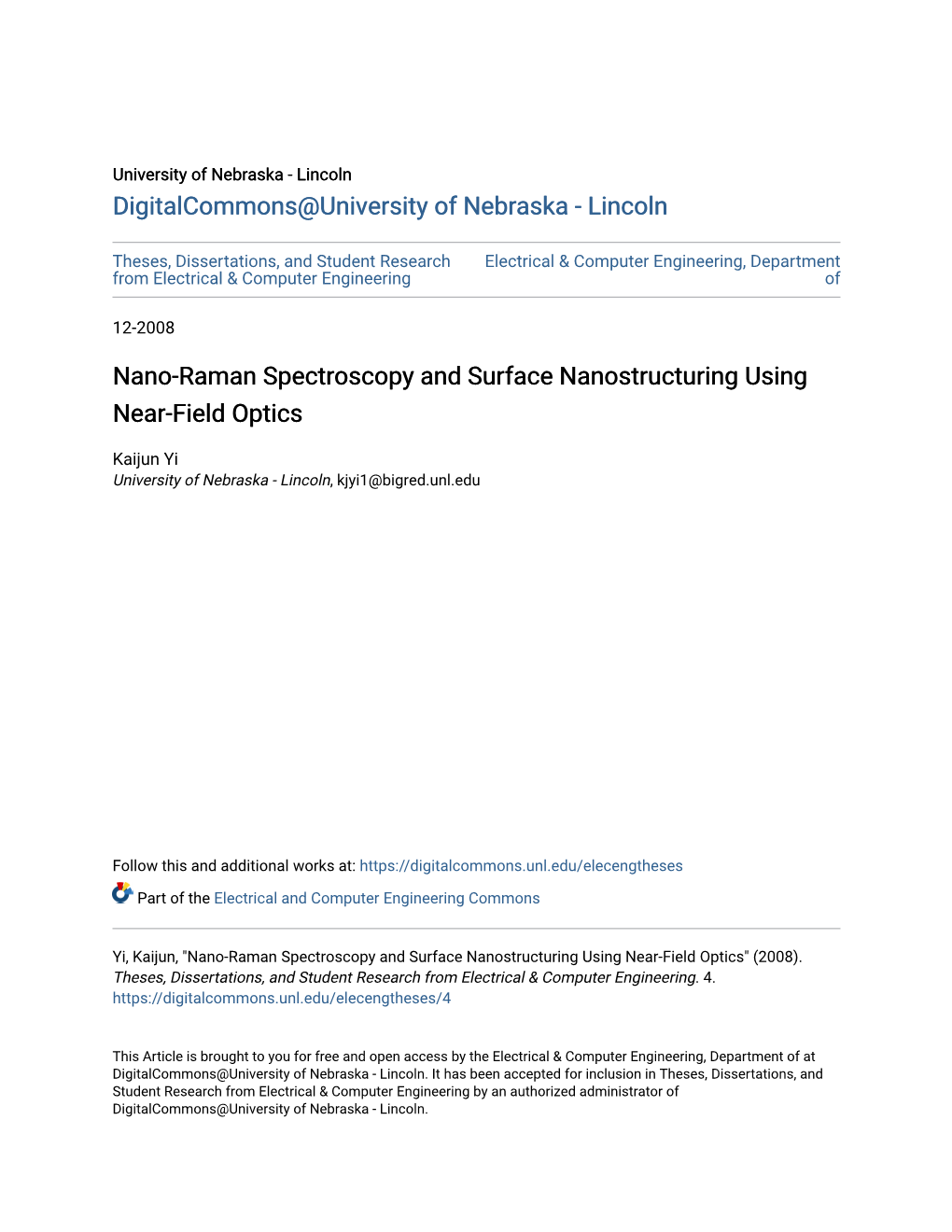 Nano-Raman Spectroscopy and Surface Nanostructuring Using Near-Field Optics