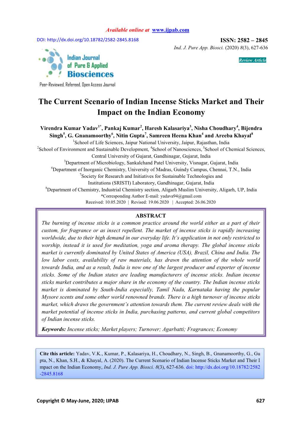 The Current Scenario of Indian Incense Sticks Market and Their Impact on the Indian Economy