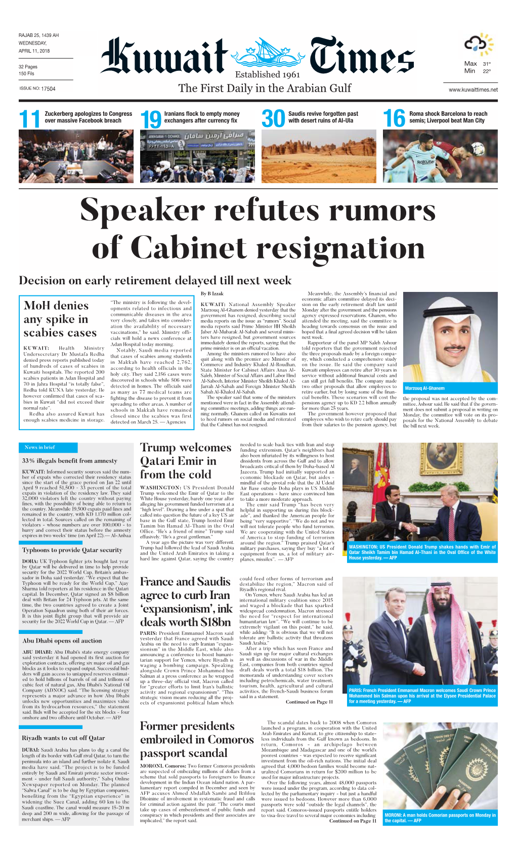 Kuwaittimes 11-4-2018.Qxp Layout 1