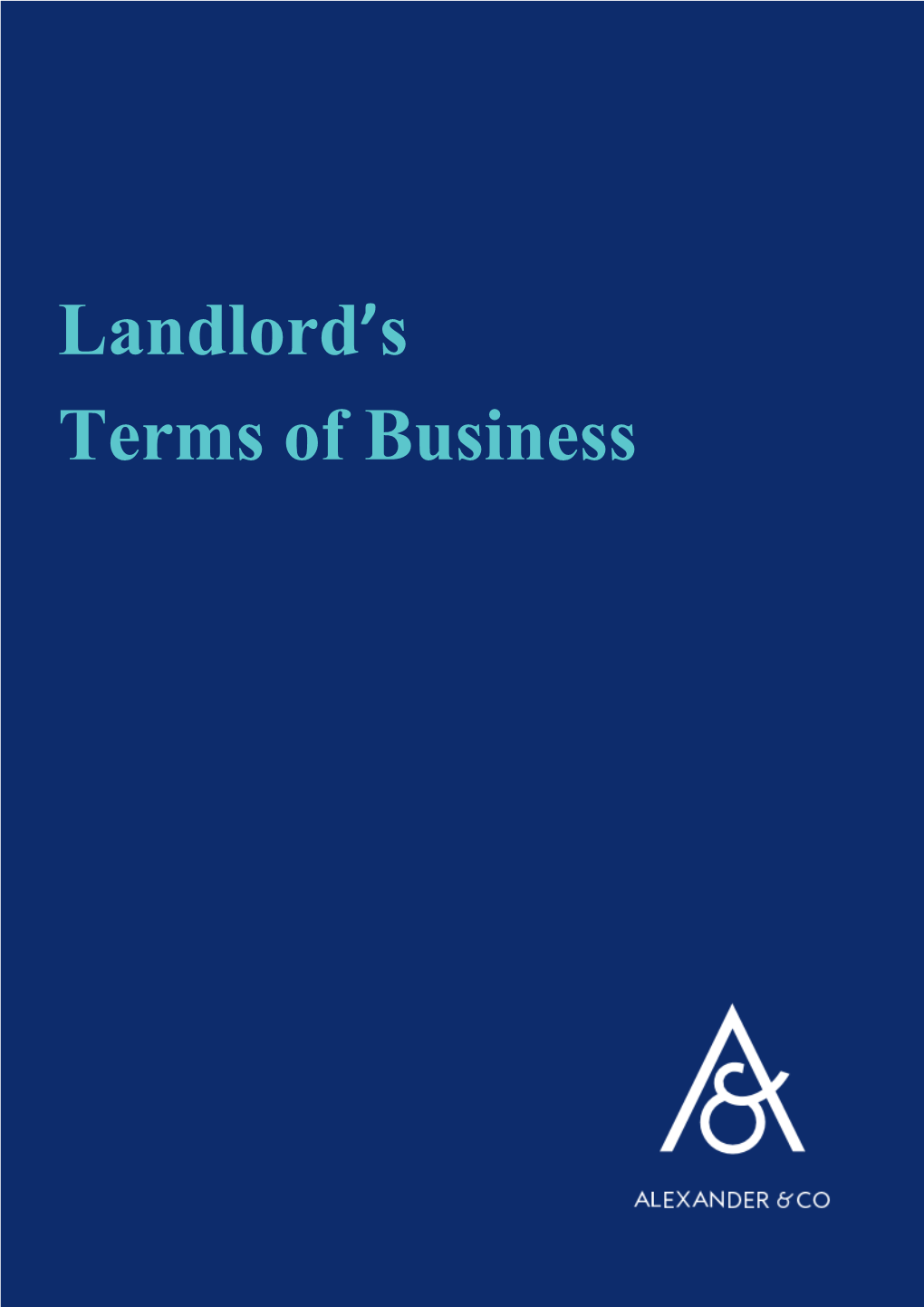 Landlord's Terms of Business