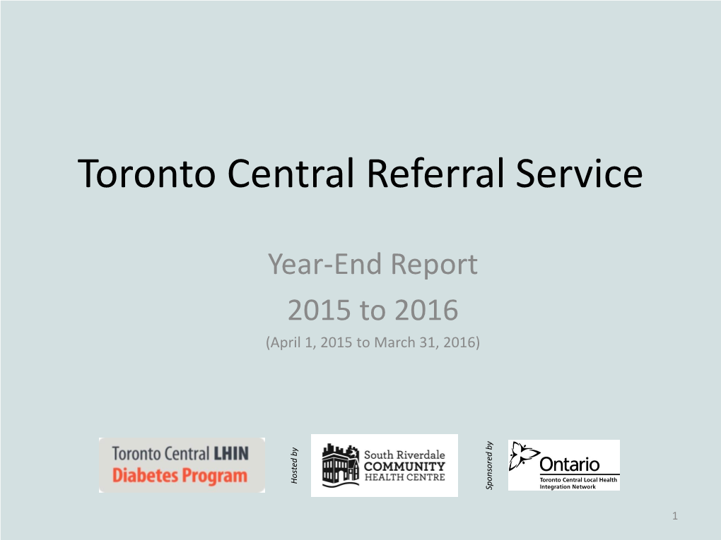 Toronto Central Diabetes Referral Service