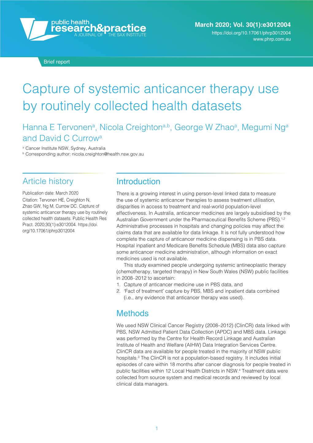 Capture of Systemic Anticancer Therapy Use by Routinely Collected Health Datasets