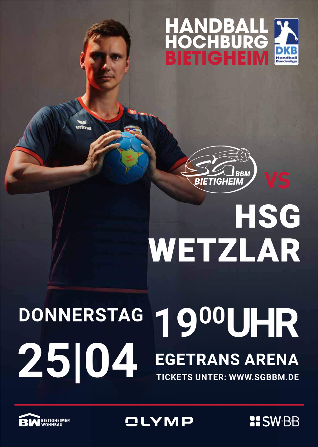Hsg Wetzlar Donnerstag 1900Uhr Egetrans Arena 25|04 Tickets Unter