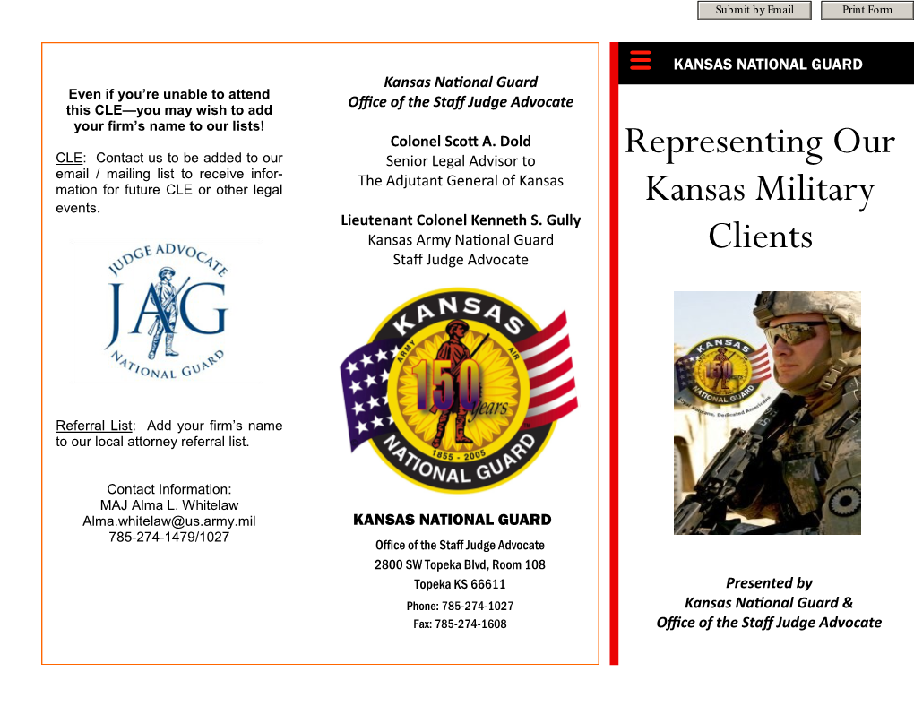 Representing Our Kansas Military Clients