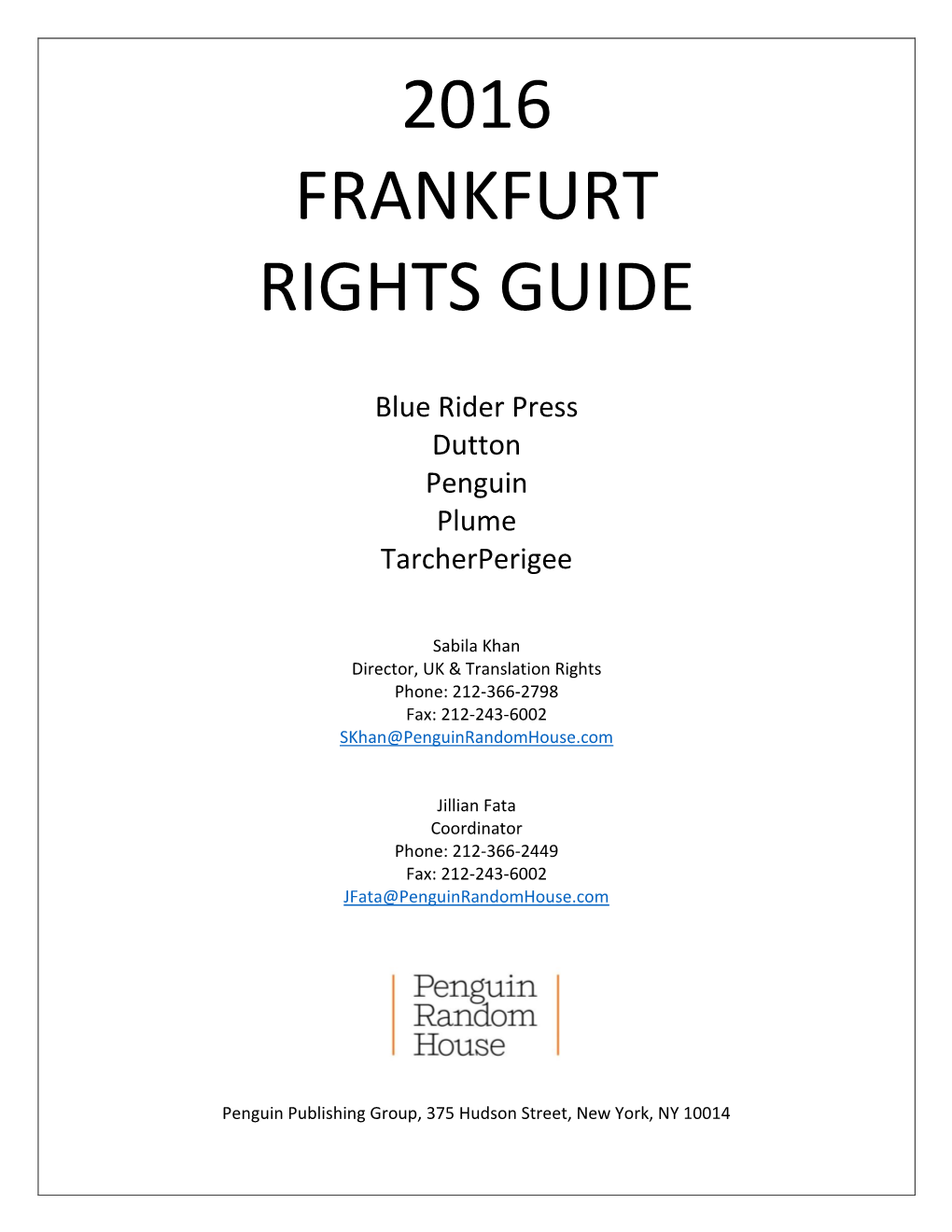 2016 Frankfurt Rights Guide