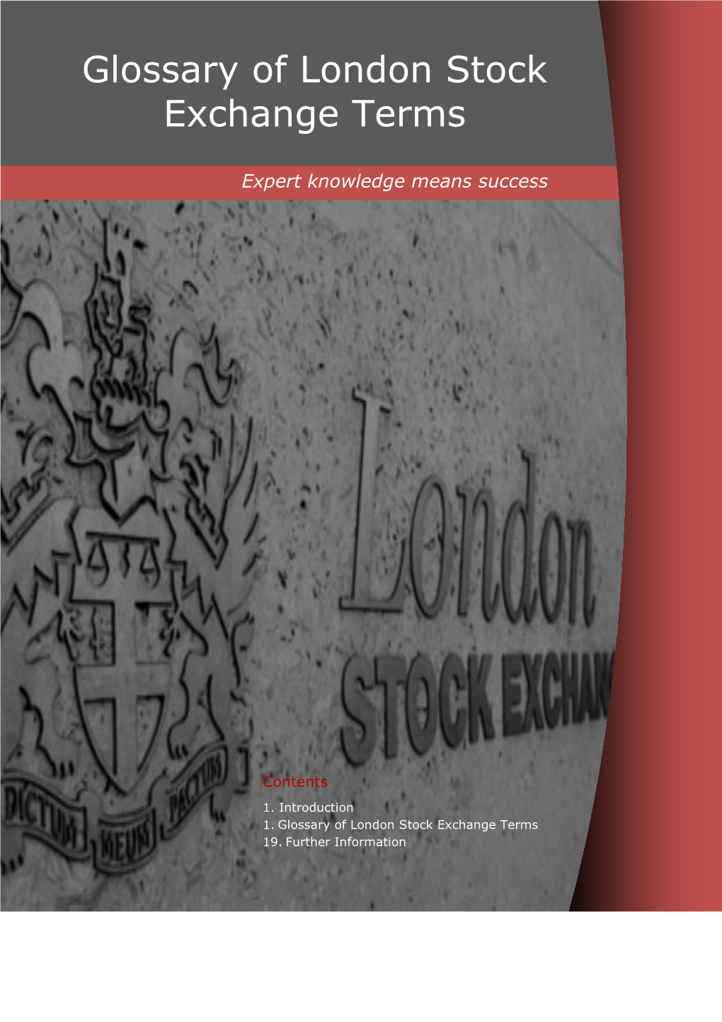 Glossary of London Stock Exchange Terms 19