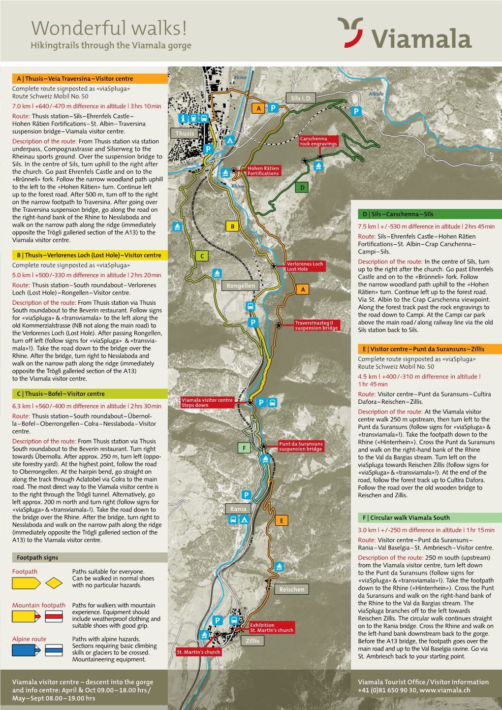 Wonderful Walks! Hikingtrails Through the Viamala Gorge