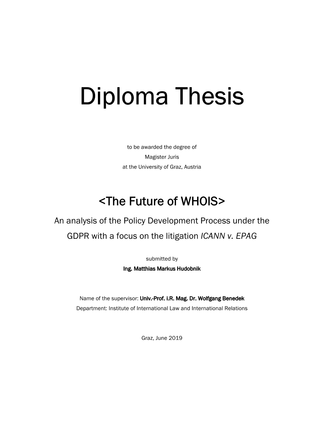 Diploma Thesis