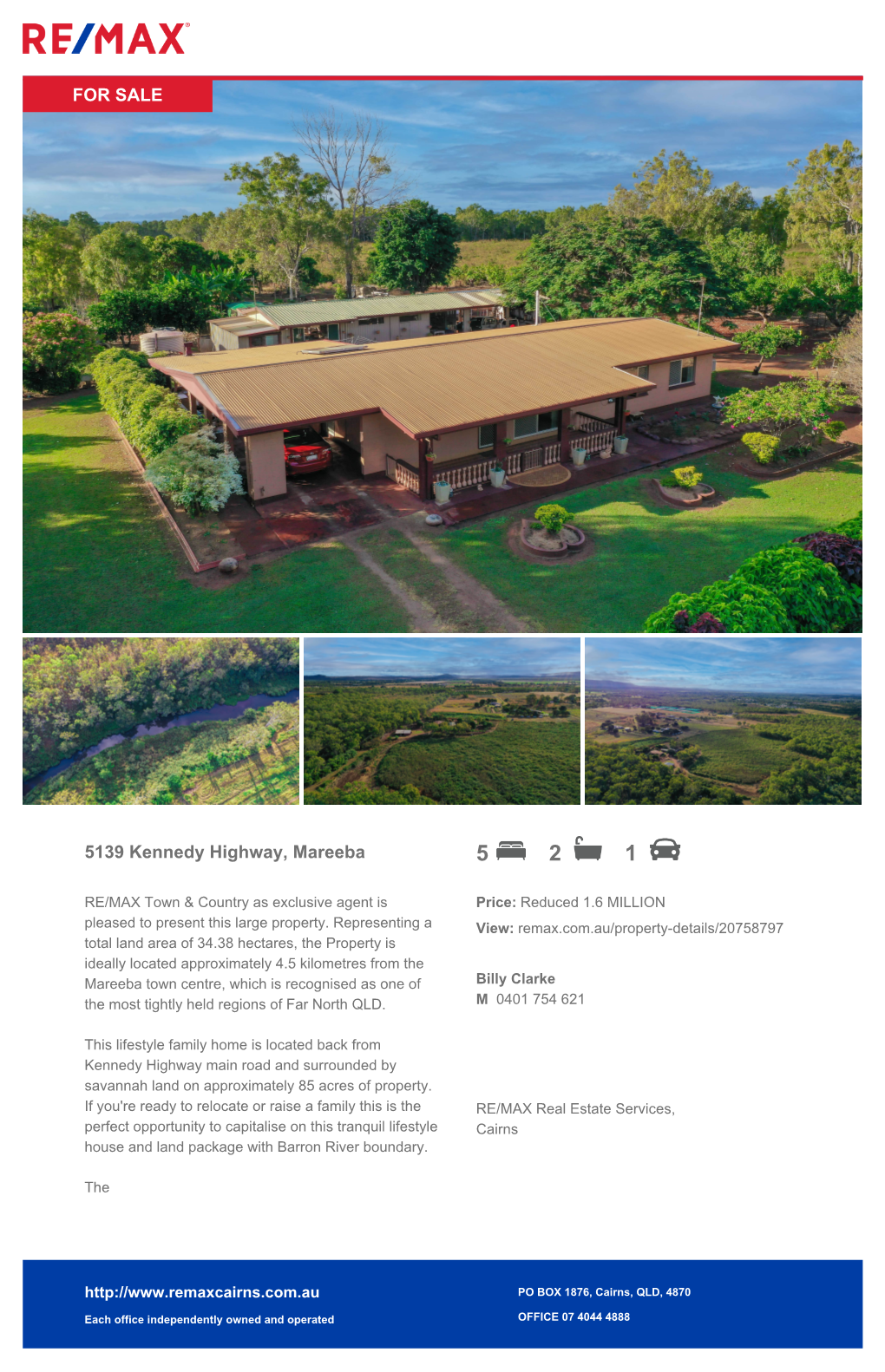 5139 Kennedy Highway, Mareeba for SALE