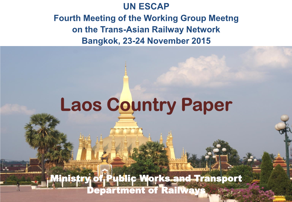 Laos Country Paper