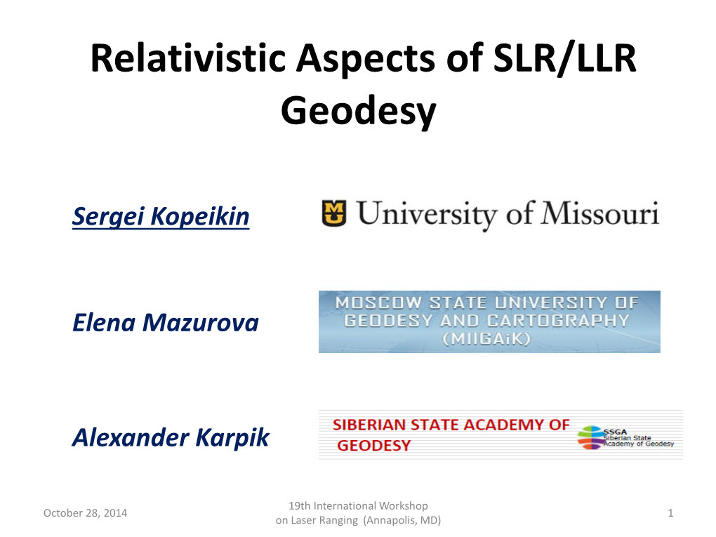 Relativistic Aspects of SLR/LLR Geodesy