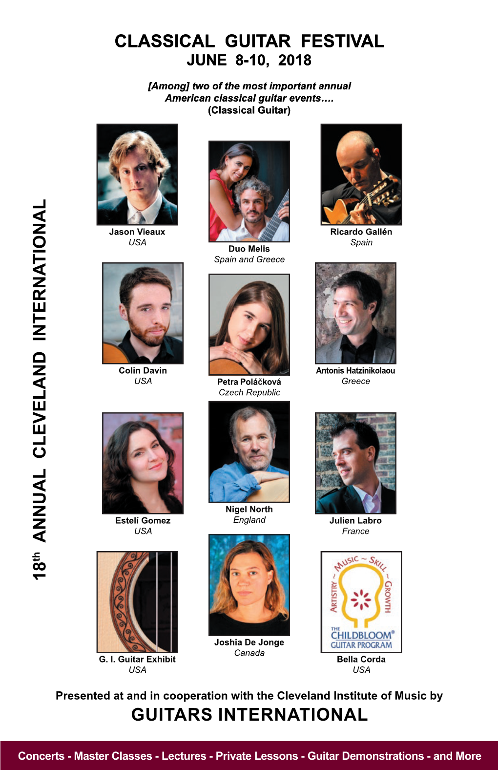 Classical Guitar Festival June 8-10, 2018