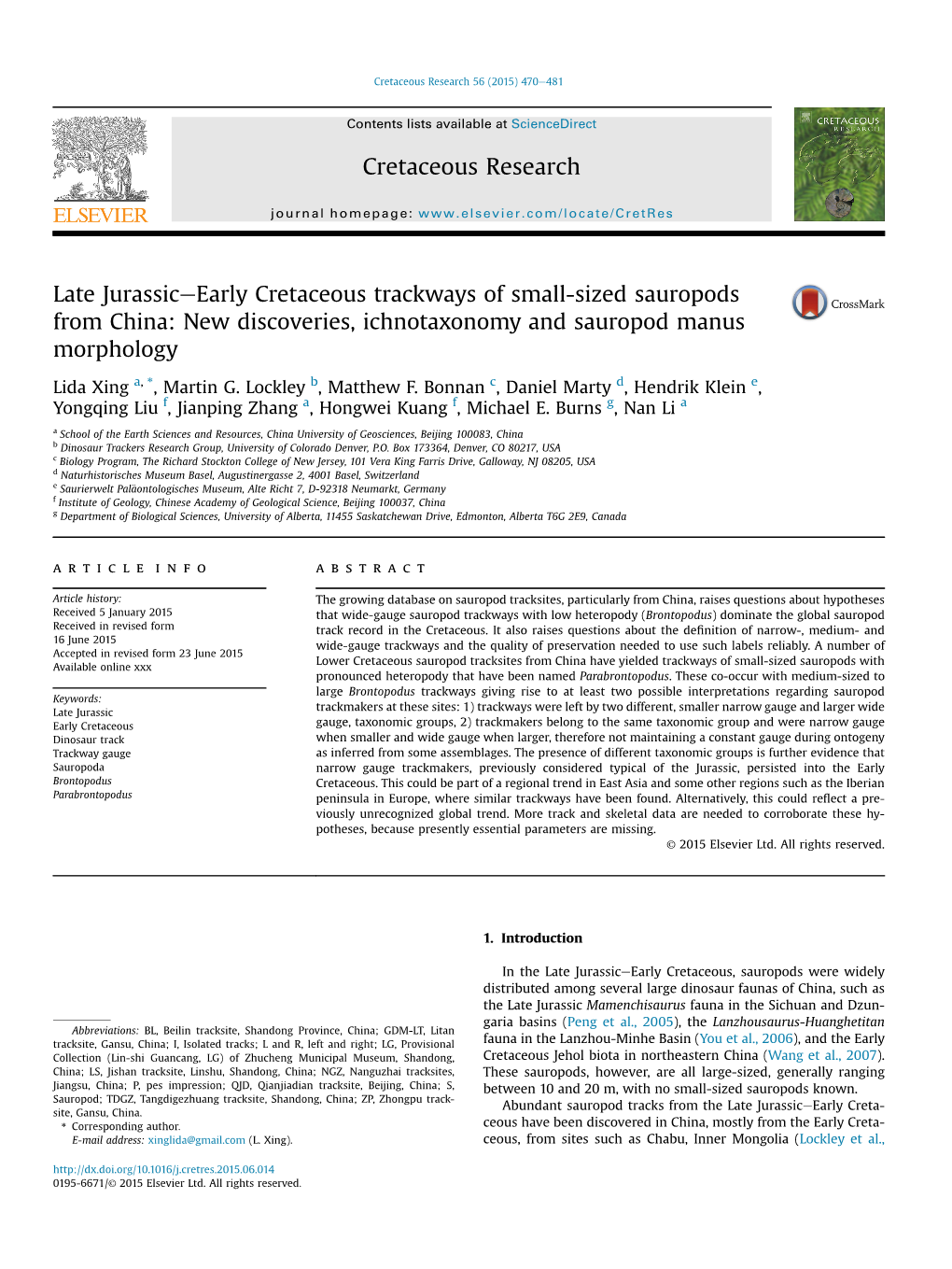 New Discoveries, Ichnotaxonomy and Sauropod Manus Morphology