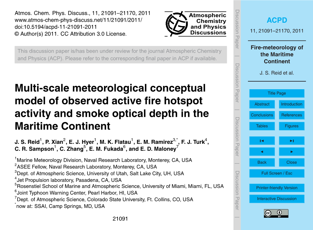 Fire-Meteorology of the Maritime Continent