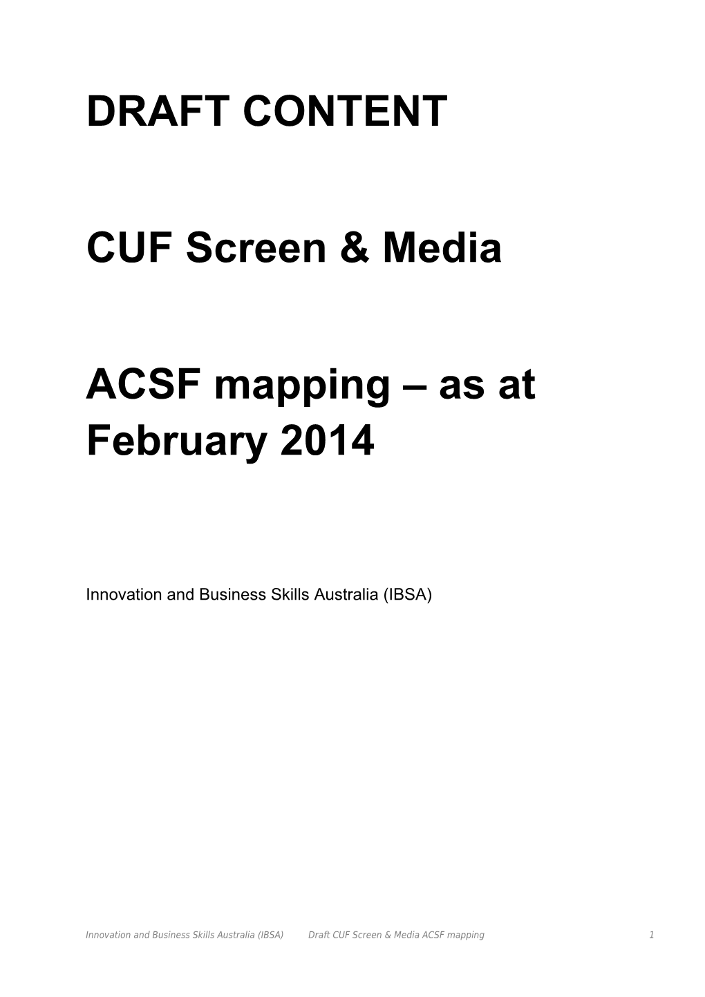 CUF Screen & Media