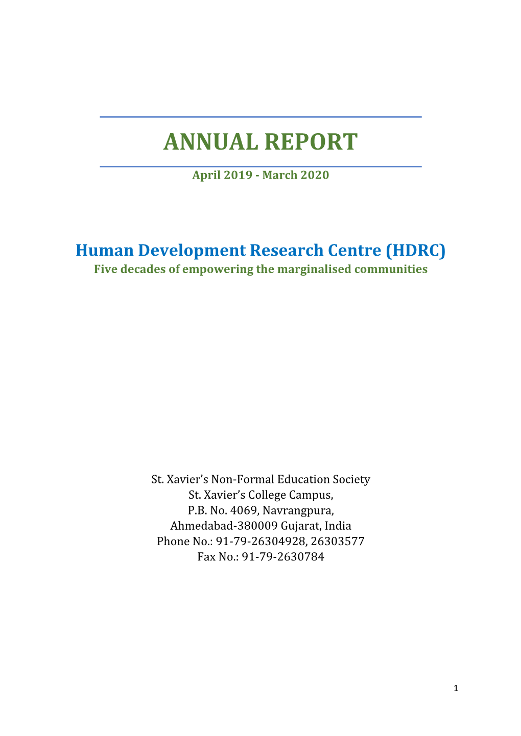 Annual Report(2019-20)