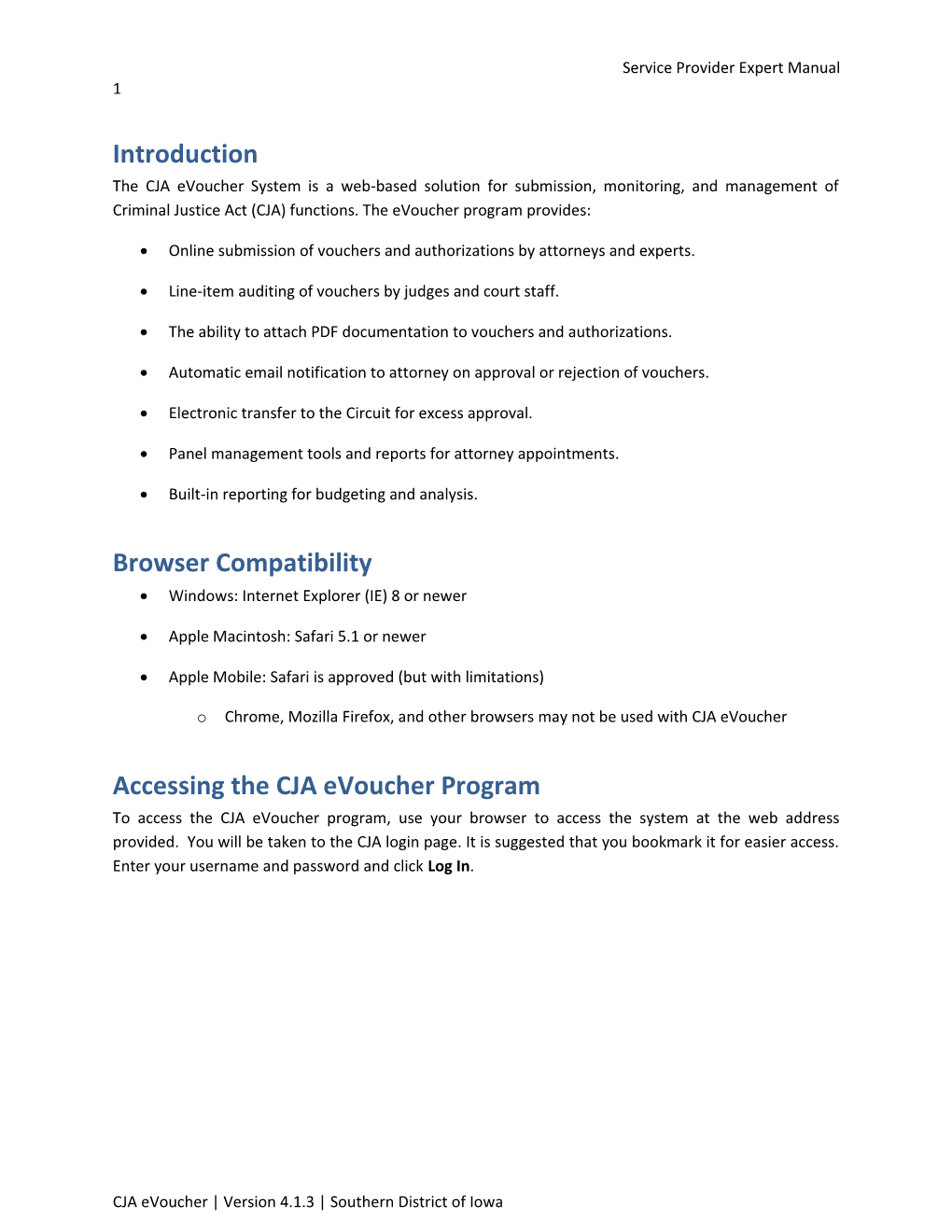 Disrict Court Documentation