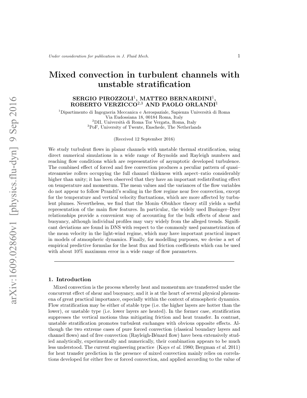 Mixed Convection in Turbulent Channels with Unstable Stratification