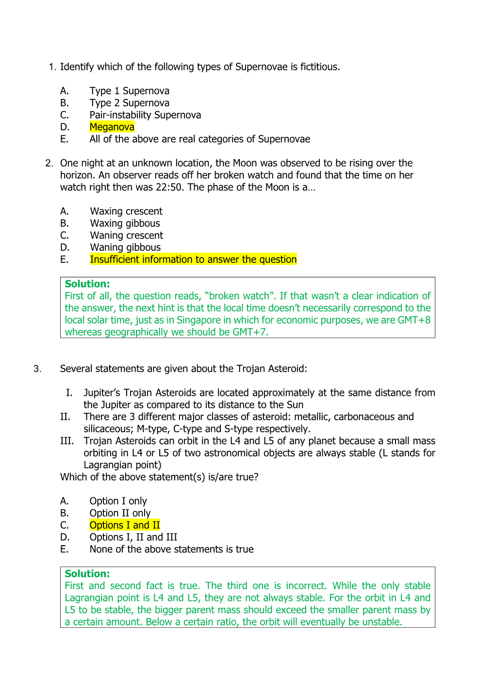 SNR MCQ Paper with Solutions