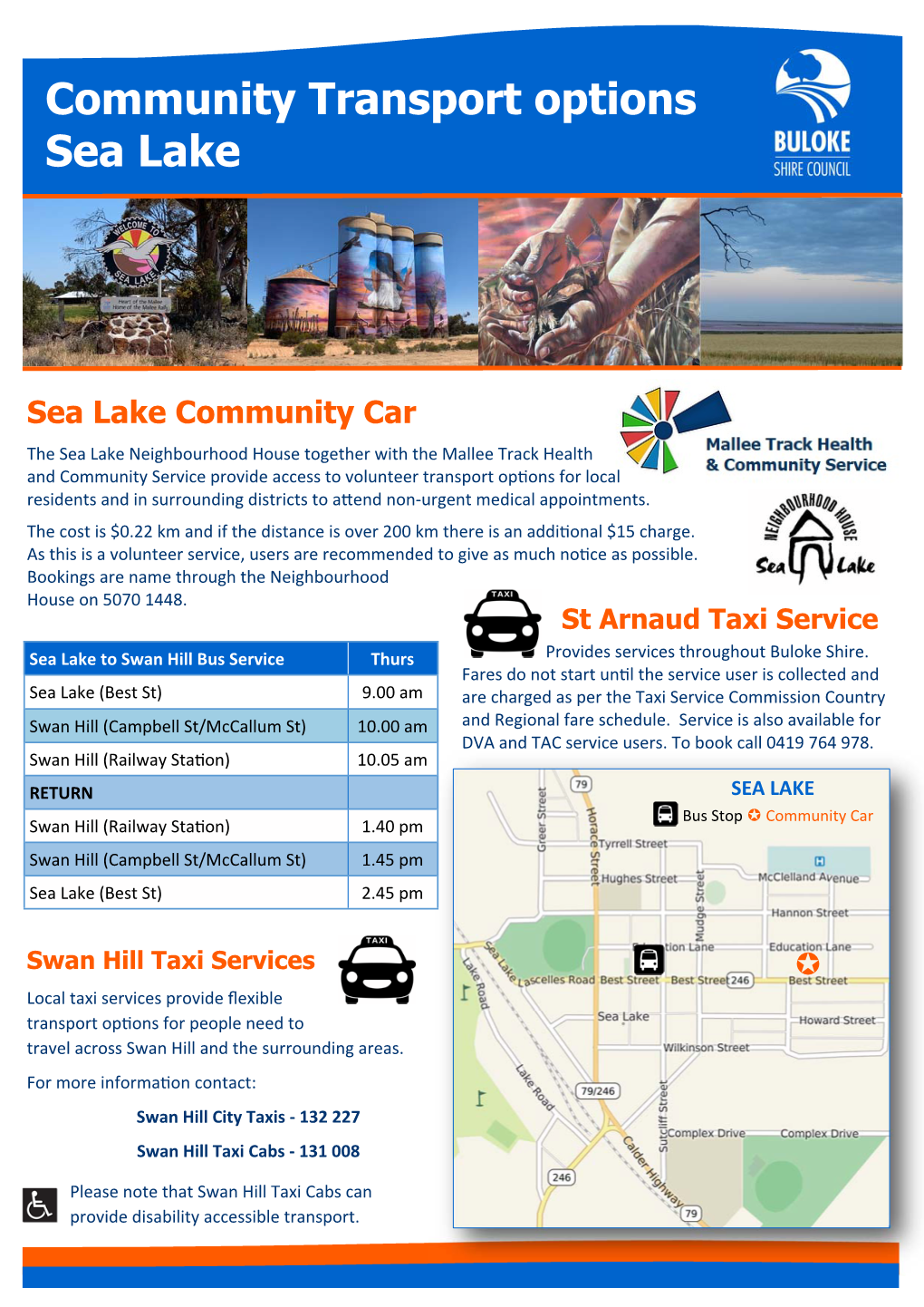 Sea Lake Community Transport Options
