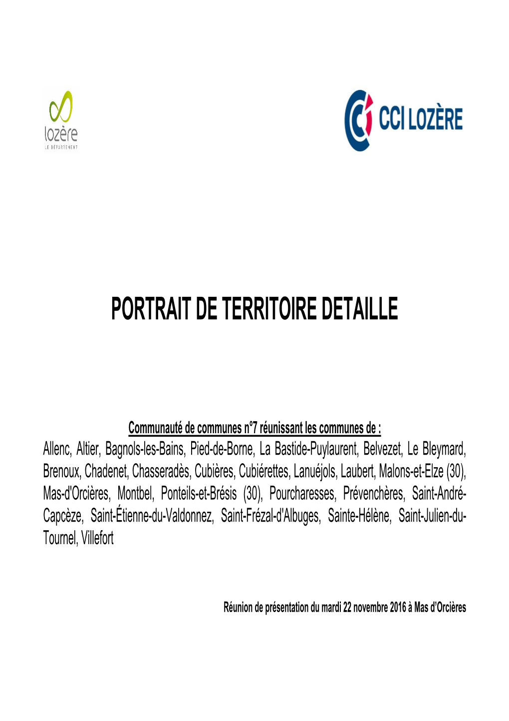 Portrait De Territoire Detaille