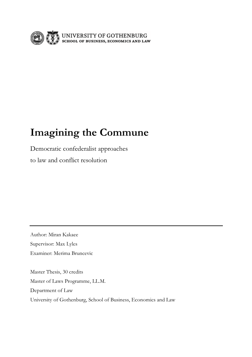 Imagining the Commune