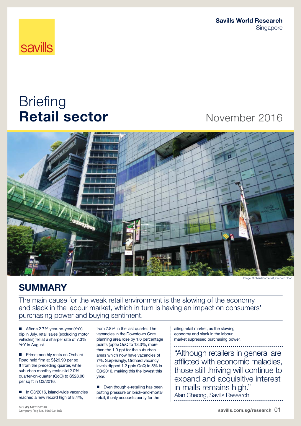 Singapore Retail Briefing Q3 2016
