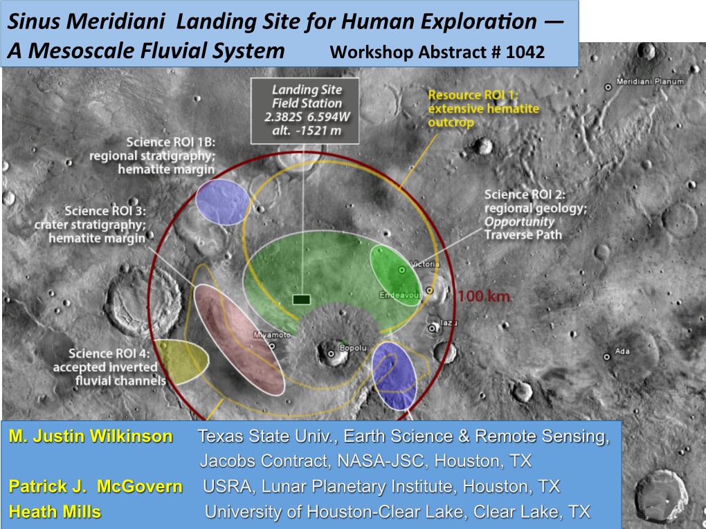 Sinus Meridiani Landing Site for Human Explora On