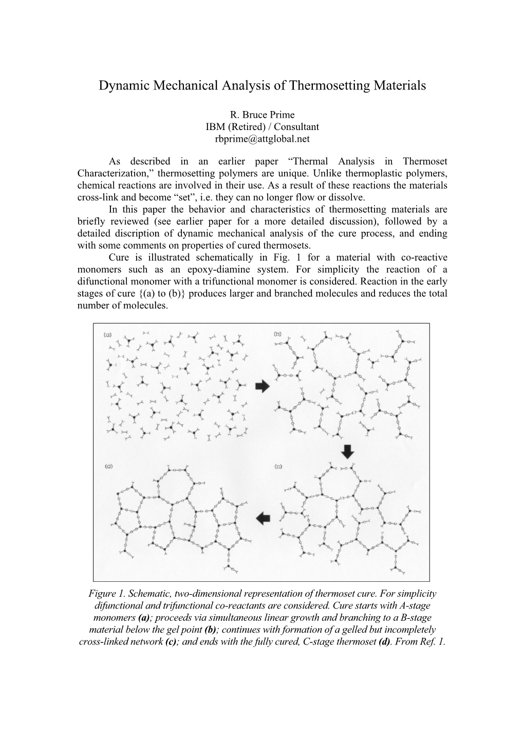 Dynamic Mechanical Analysis of Thermosetting Materials