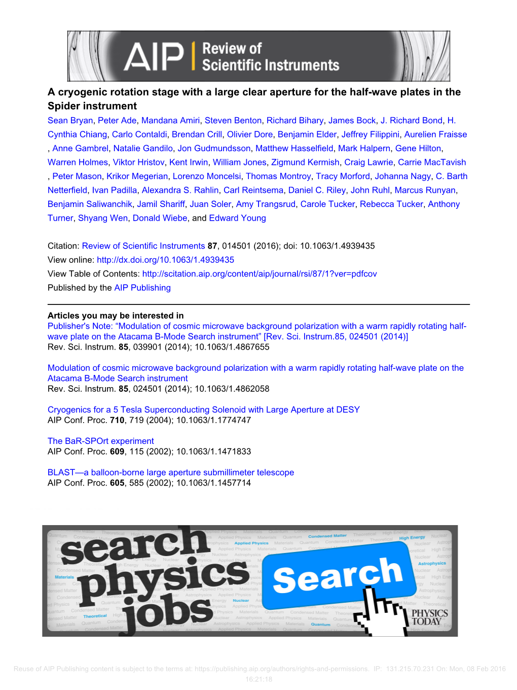 A Cryogenic Rotation Stage with a Large Clear Aperture for the Half-Wave Plates in the Spider Instrument