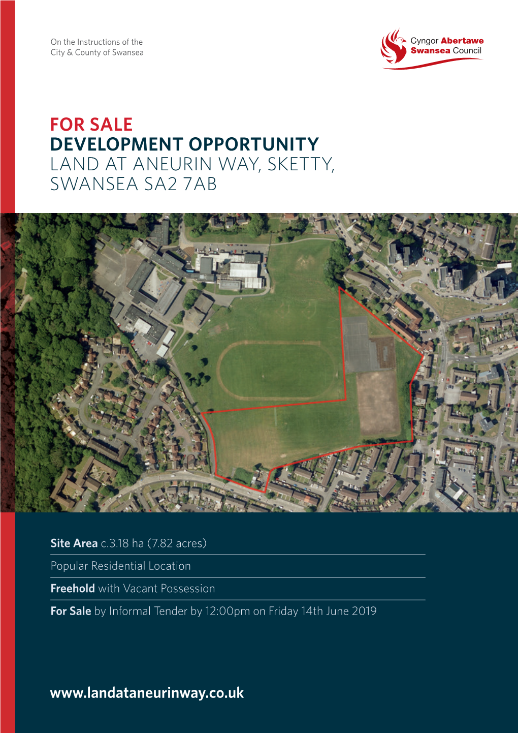 For Sale Development Opportunity Land at Aneurin Way, Sketty, Swansea Sa2 7Ab