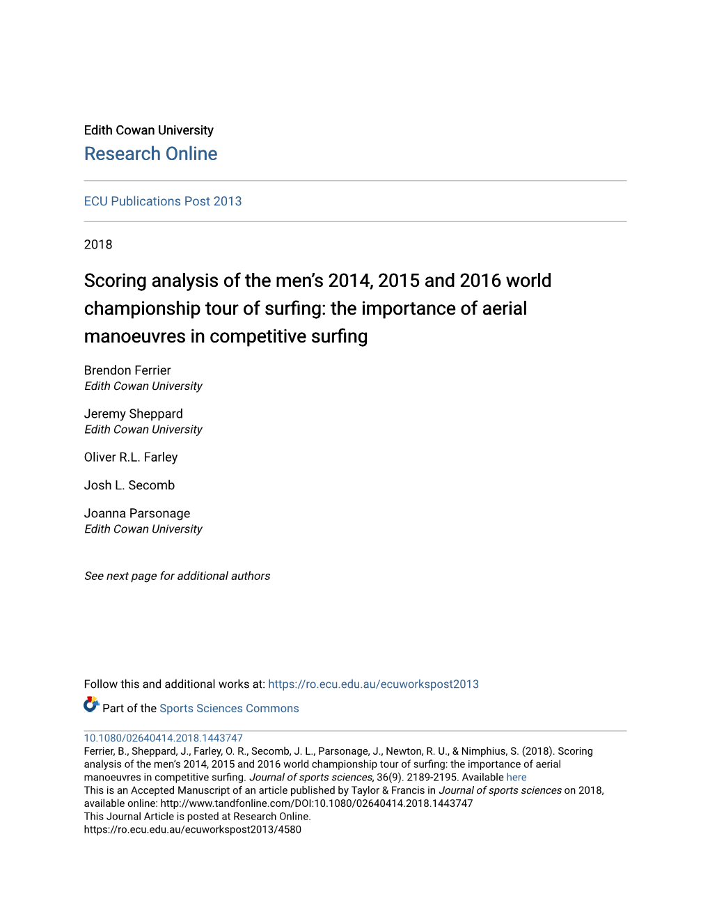 Scoring Analysis of the Men's 2014, 2015 and 2016 World