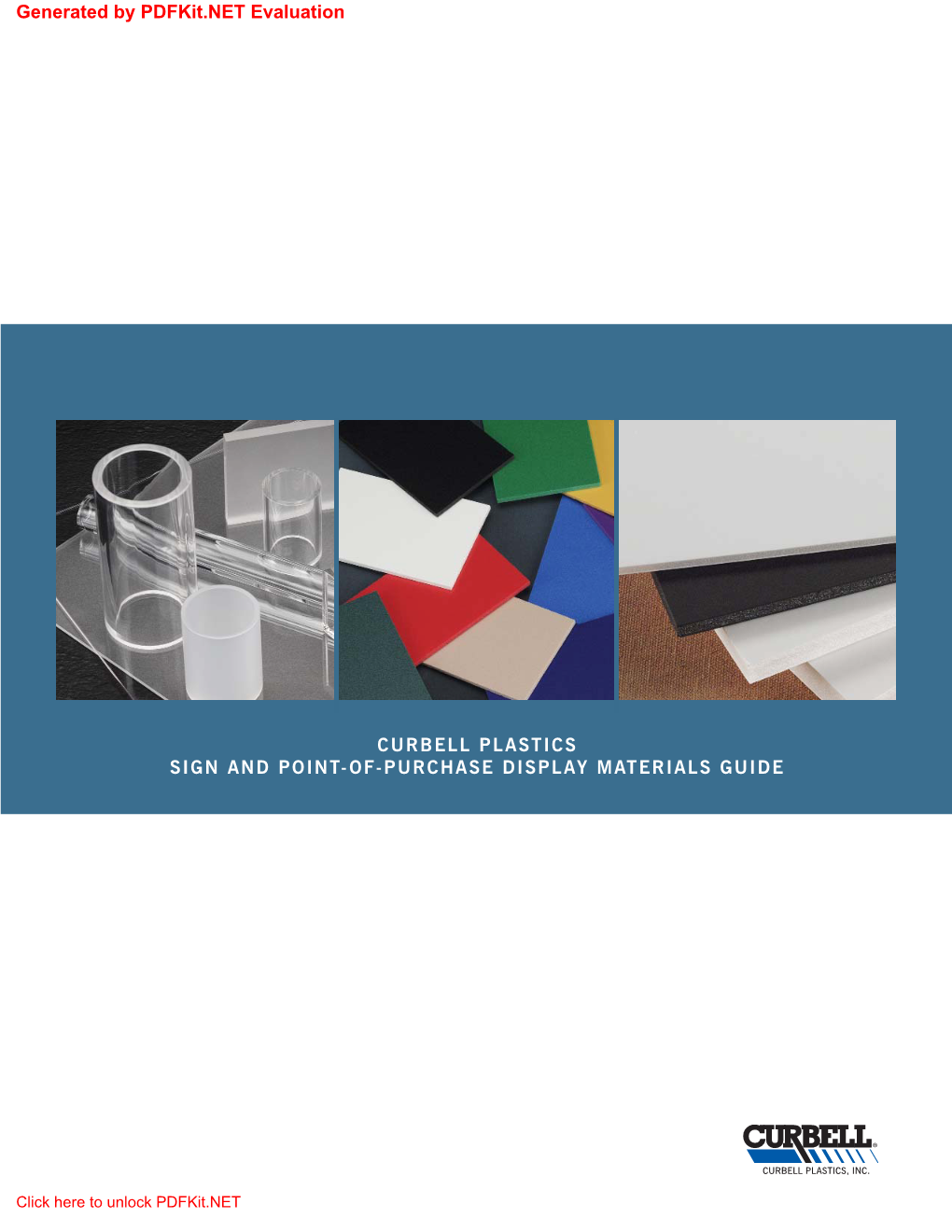 Curbell Plastics Sign and Point-Of-Purchase Display Materials Guide