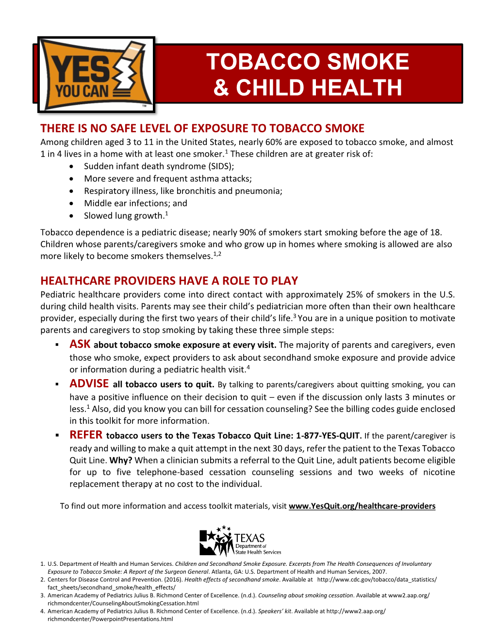 Tobacco Smoke & Child Health