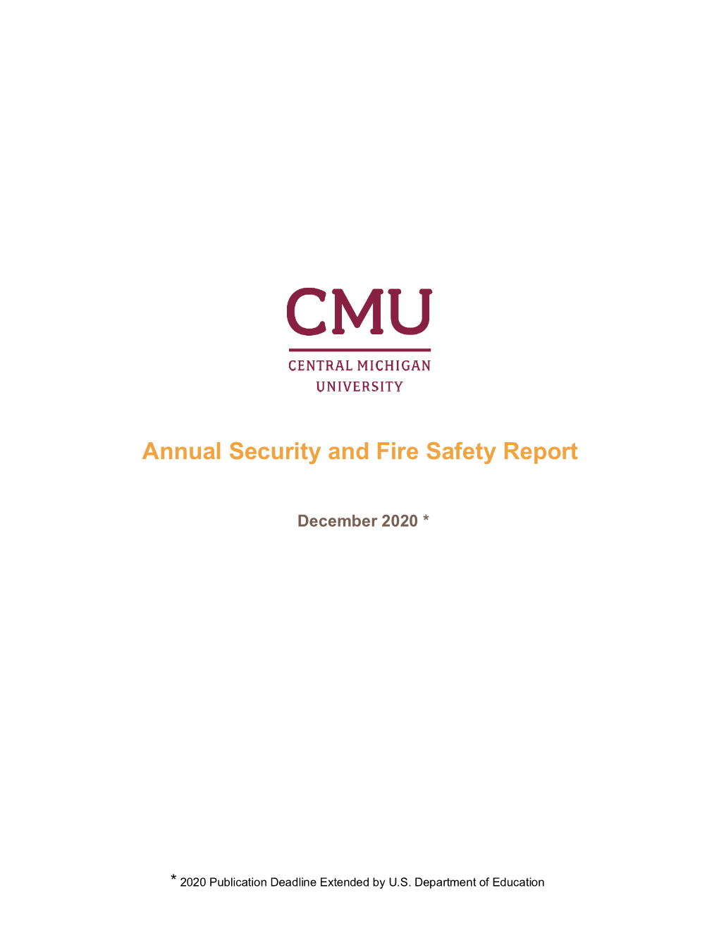 Annual Security and Fire Safety Report