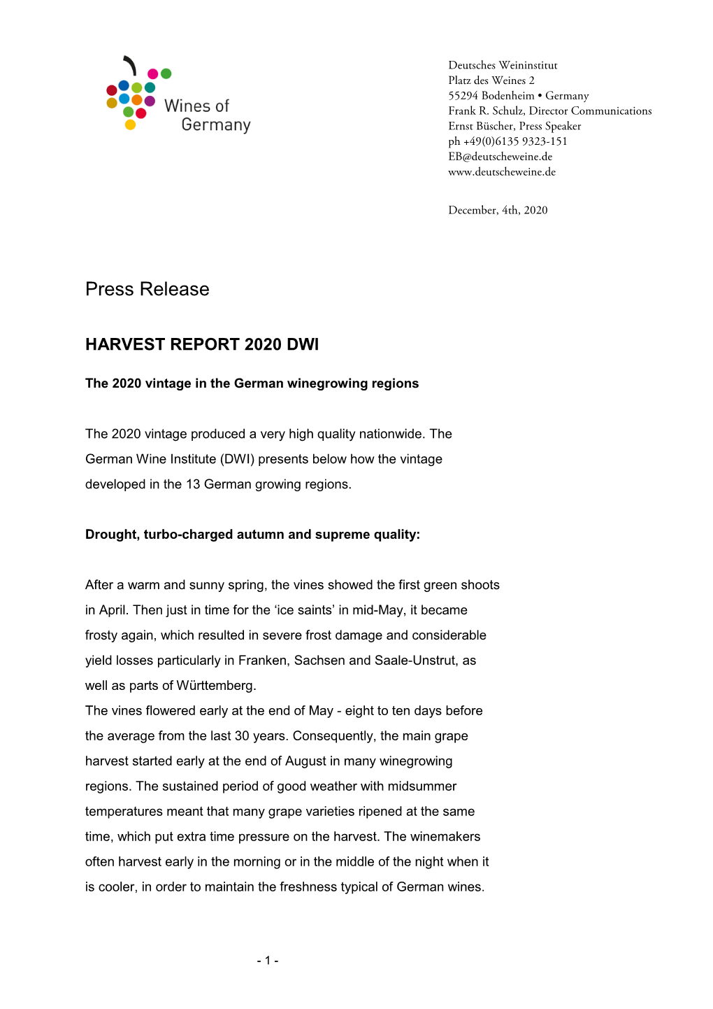 Press Release