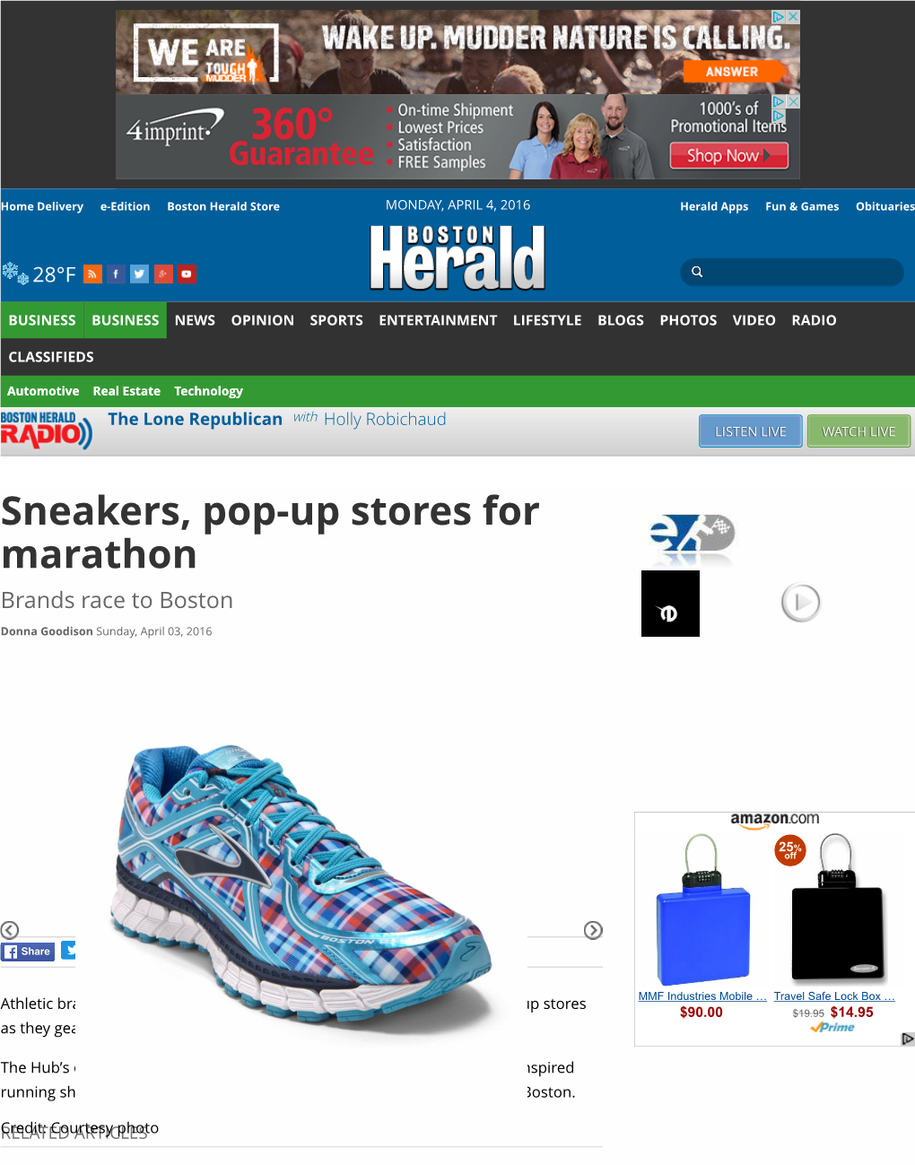 Sneakers, Pop-Up Stores for Marathon Brands Race to Boston