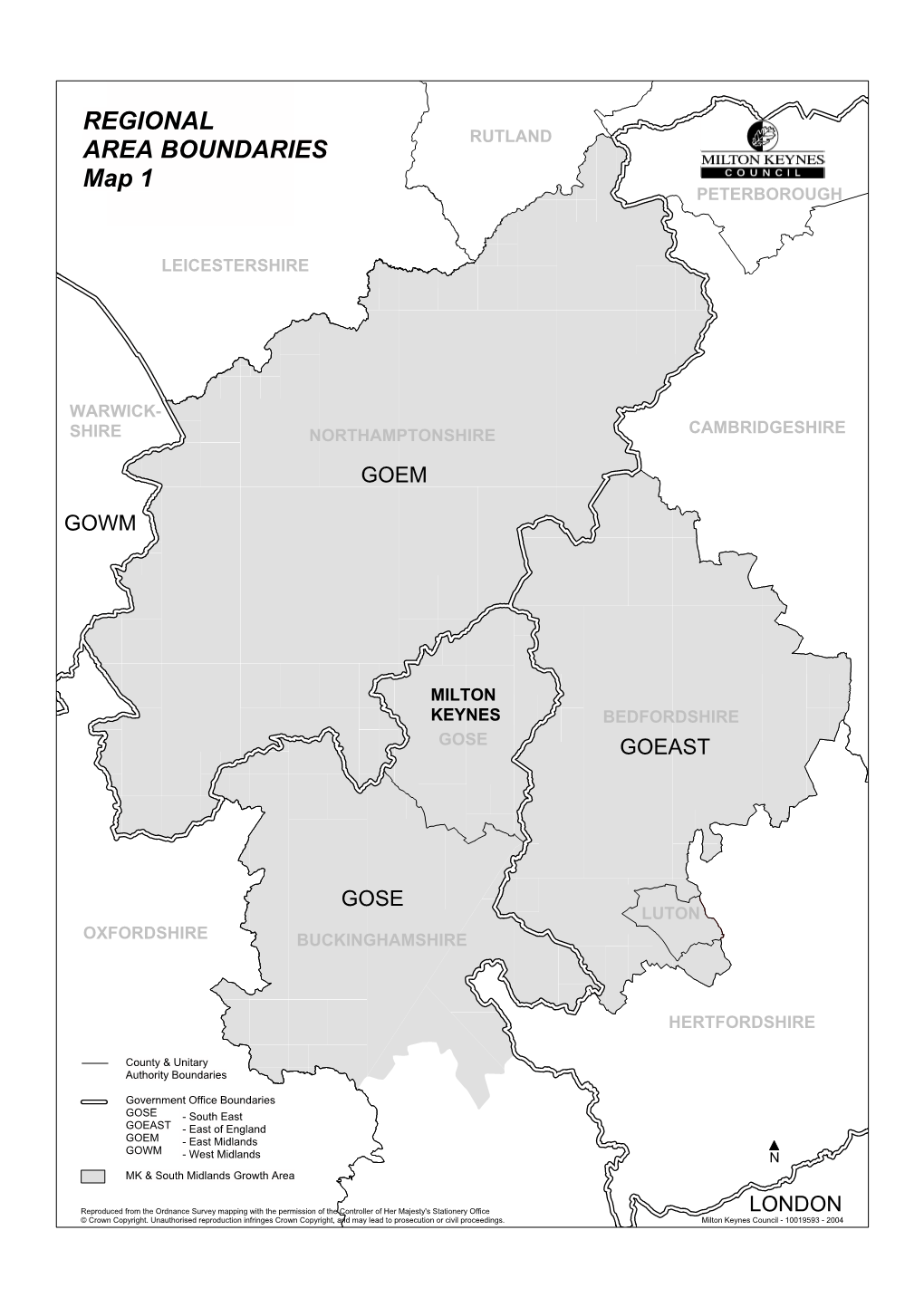 REGIONAL AREA BOUNDARIES Map 1