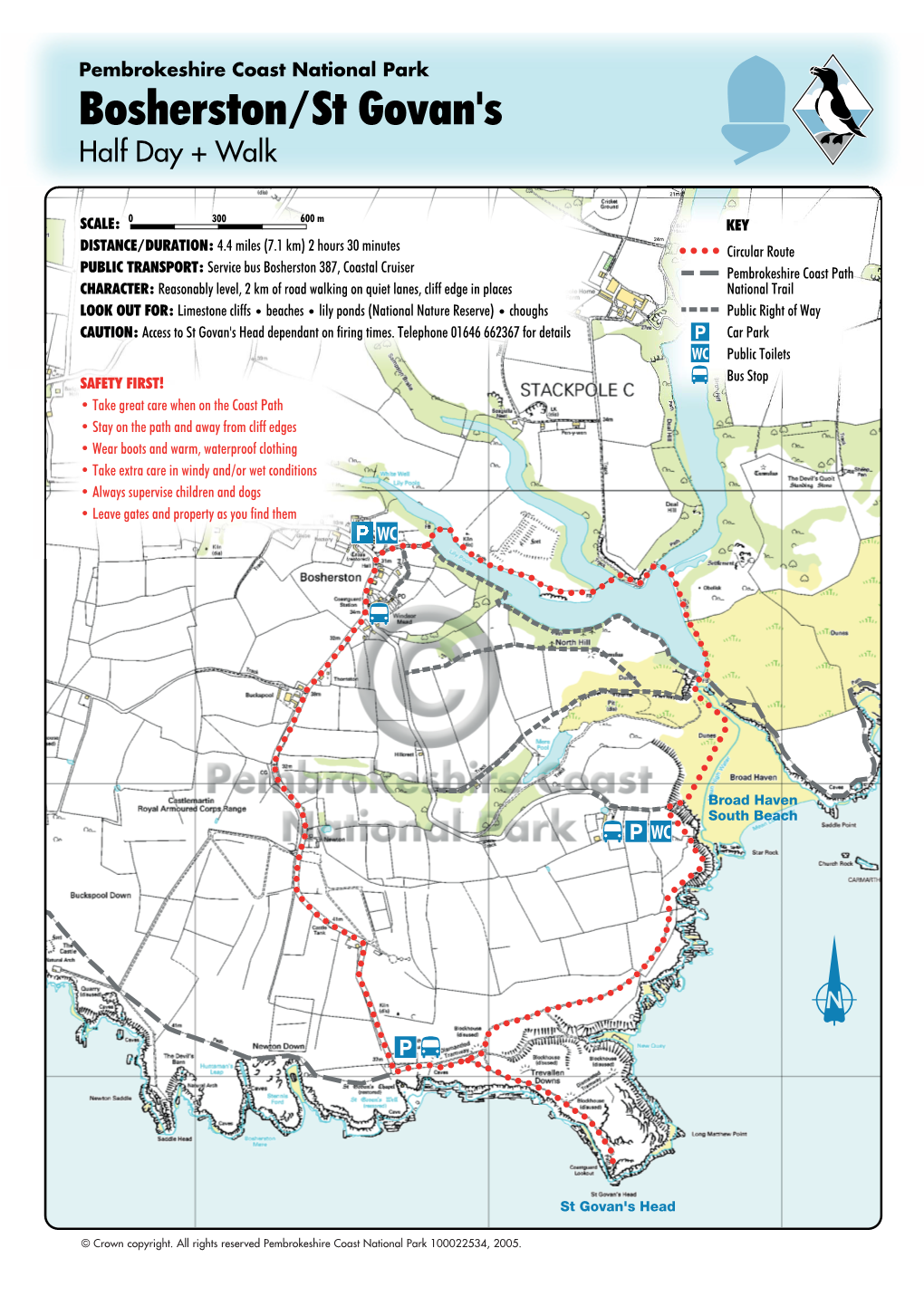 Bosherston/St Govan's Half Day + Walk