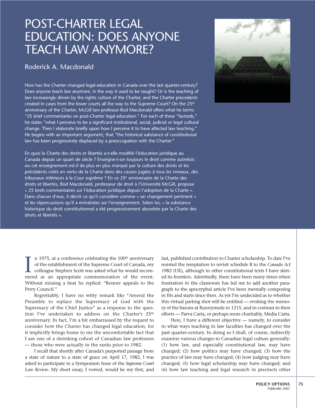 Post-Charter Legal Education: Does Anyone Teach Law Anymore?