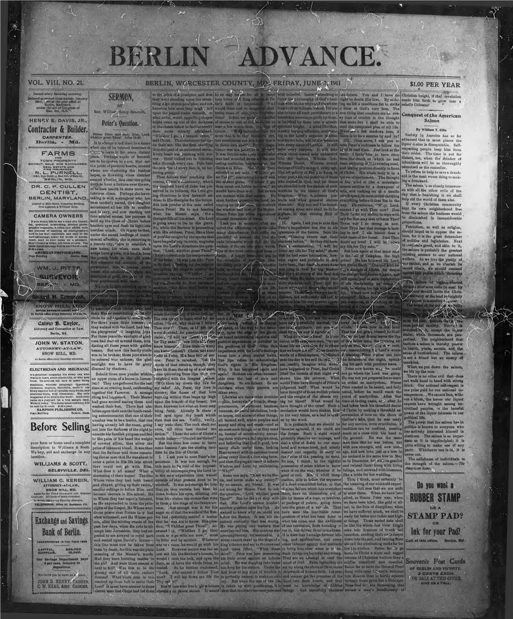 Berlin Advance 06-1911.Pdf (11.36Mb)