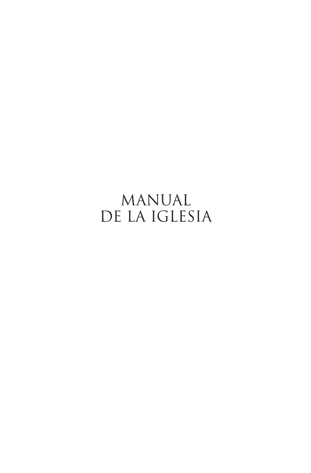 Manual De La Iglesia P/PDF