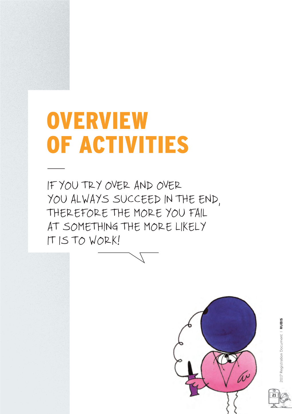 Overview of Activities